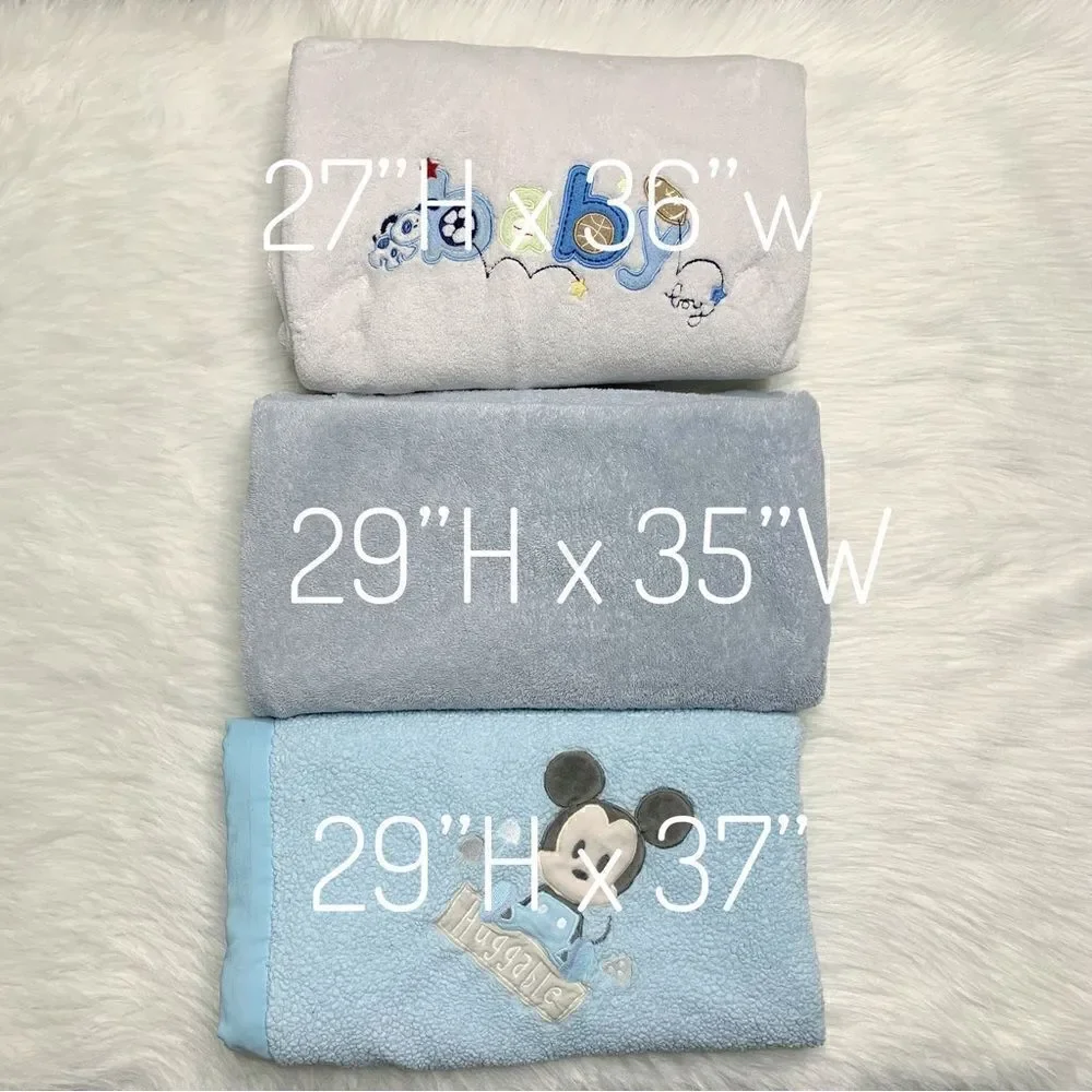 BUNDLE (3) Baby Boy Blankets